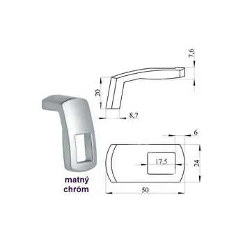 Nábytkové kování Madlo RG0808, mat.chróm