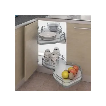 Nábytkové kování Erg.roh.kôš NUVOLA 371, 2 pol. 450 mm, biely-chróm /SIGE, . pravý