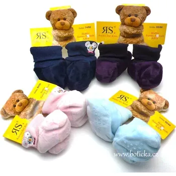 Olet RS kojenecké ponožky teplé protiskluz Barva: fialová, Velikost: 80-86