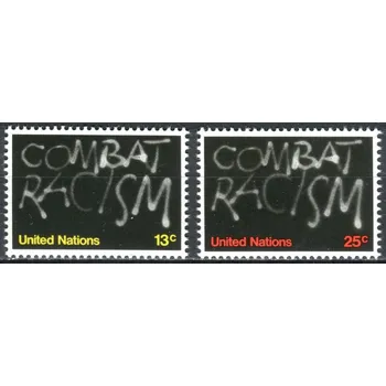 Poštovní známka (1977) MiNr. 311 - 312 ** - OSN New York - Desetiletí proti rasismu a rasové diskriminaci (1973-1982)