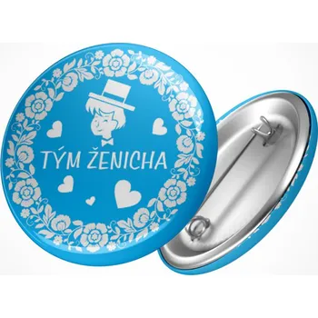 Rozlučková placka modrá - průměr 37 mm