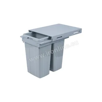 Nábytkové kování Kôš na odpadky KR436, 2x18l,do evobox 500 mm , bíly
