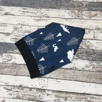 Šátek Yháček Šátek na hlavu Yháček, Lesní zvěř na džínovém melíru Velikost:: L