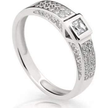 Prsten Zlatnictví U Kostela Dámský zásnubní prsten z bílého zlata DLR2361 56 184-15678774