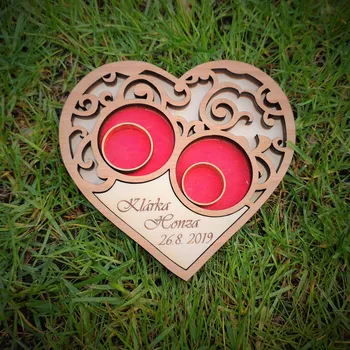 Dárková krabička Srdíčko na prsteny