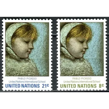 Poštovní známka (1971) MiNr. 240 - 241 ** - OSN New York - Mezinárodní škola Spojených národů - Maia; Obrazy Pabla Picassa