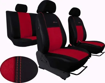 Potah sedadla Automega autopotahy Škoda Octavia III Exclusive kůže červené