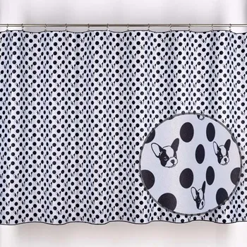 Blackout šedý, puntíky a buldočci, š.145