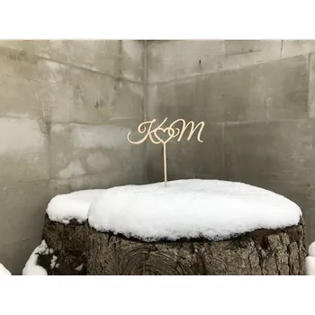 Dortová svíčka Monogram iniciály - zápich na dort