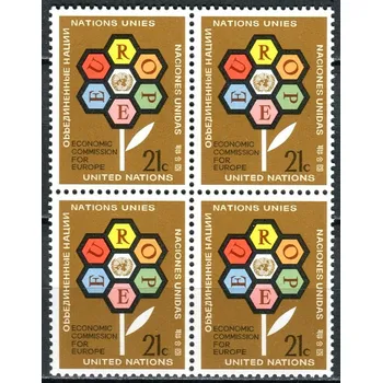 Poštovní známka (1972) MiNr. 251 ** - OSN New York - 4-bl - 25. Hospodářská komise pro Evropu (EHK)