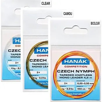Francouzský návazec HANÁK Czech Nymph monofilní ujímaný 9m