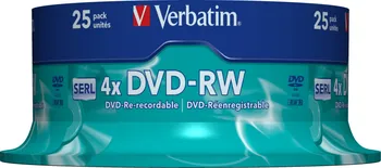 Verbatim DVD-RW 4,7GB 4x spindle 25 pack