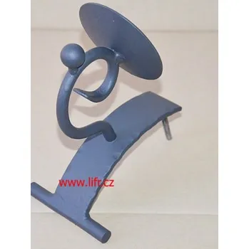 Svícen Kovaný, kovový svícen zeď Céčko 2