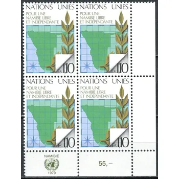 Poštovní známka (1979) MiNr. 85 ** - OSN Ženeva - 4-bl - Pro svobodnou a nezávislou Namibii