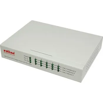 Switch ROLINE Ethernet přepínač 1Gb, 6 portů (5x RJ45 + 1x SFP), WebSmart - 21.14.3523