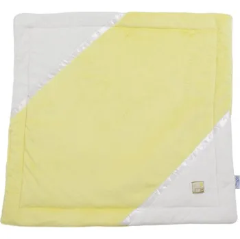 Pelíšek pro kočku Rajen plyšová deka 60x60cm žlutá
