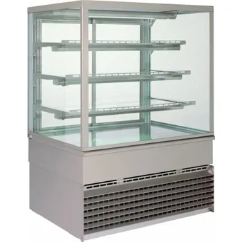 Vinotéka Vitrína chladící obslužná Georgia Square,nerezová,100cm, cukrářská Sleva 9264Kč