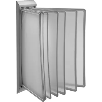 Kancelářský nábytek Nástěnný stříbrný kovový držák 10x šedé A4