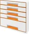 Zásuvkový kontejner Box zásuvkový Leitz WOW 5 zásuvek oranžový/bílý