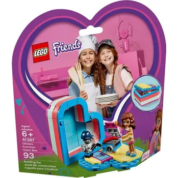 LEGO Friends 41387 Olivia a letní krabička ve tvaru srdce Stavebnice LEGO LEGO Friends 41387 Olivia a letní krabička ve tvaru srdce