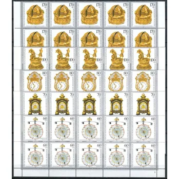 Poštovní známka (1992) MiNr. 1631 - 1635 ** - Německo - 10-bl - d.č. - Vzácné staré hodiny z německých sbírek