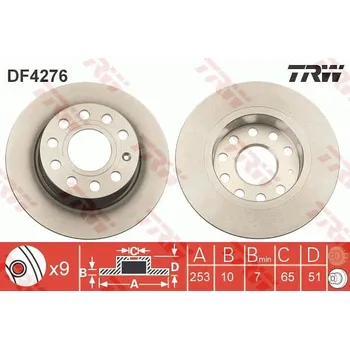 Brzdový kotouč TRW DF4276