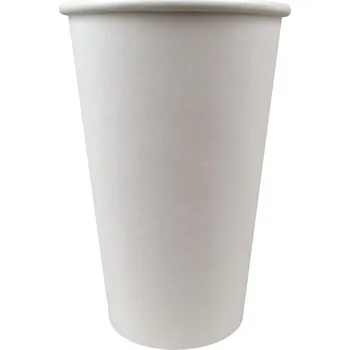 Jednorázové nádobí FLEXOBAL Papírový kelímek bílý 610ml (cena za 50ks)