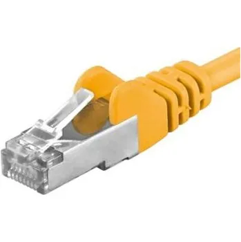 Počítačové příslušenství Premiumcord Patch kabel CAT6a S-FTP, RJ45-RJ45, AWG 26/7 0,5m, žlutá