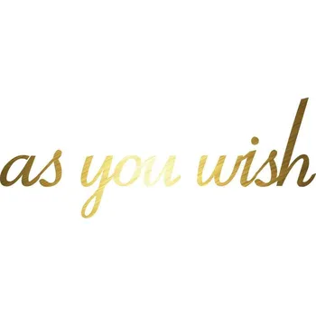 Odstranitelné tetování Metalický nápis As You Wish - nalepovací tetování