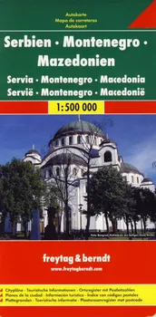 Automapa: Srbsko, Černá Hora, Makedonie 1:500 000 - Freytag & Berndt (2014)