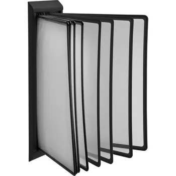 Kancelářský nábytek Nástěnný černý kovový držák 10x černé A4