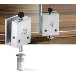 Zajišťovací zarážka Nikl (Zajišťovací zarážka pro dvoukřídlé skleněné dveře)