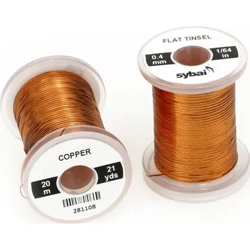 Plochá lametka Sybai Flat Tinsel 0,4mm Copper