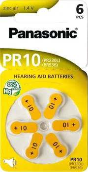 Článková baterie Panasonic PR10 (PR230L) baterie do naslouchadel 6 ks