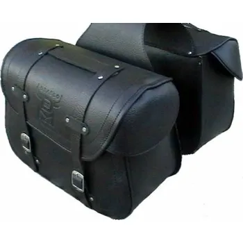 Zavazadlo na motocykl Sedlové kožené chopper brašny na motorku Diablo-Moto 2 x 34L, pár (Kožené moto-brašny na chopper)