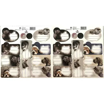 samolepka BENIAMIN Samolepící jmenovky Sweet Pets 20ks 4x7 cm