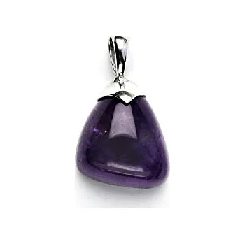 Přívěsek Stříbrný přívěsek, přírodní ametyst, 4,54 g