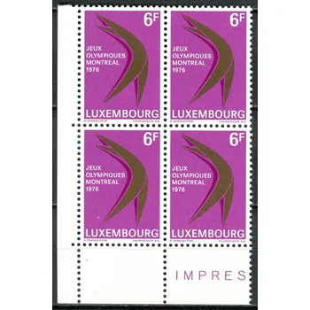 Poštovní známka (1976) MiNr. 931 ** - Lucembursko - 4-bl - Letní olympijské hry, Montreal