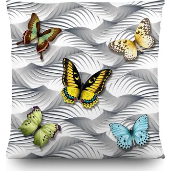 Dekorativní polštářek Dekorační polštář Motýli 45x45cm CN 3614
