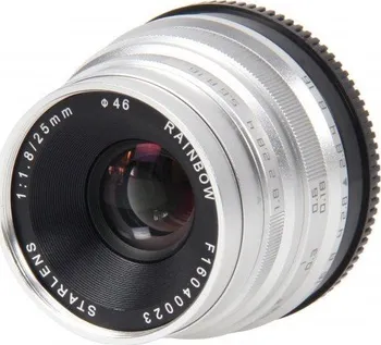 Objektiv Starblitz StarLens 25 mm f/1,8 pro Fuji X Mount stříbrný