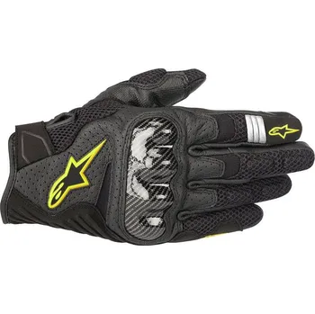 Moto rukavice Alpinestars SMX-1 AIR V2 black/yellow fluo XXL