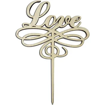 Jedlá dekorace na dort Dortový zápich - LOVE 3