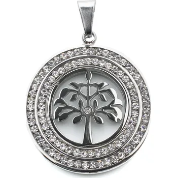 Přívěsek Přívěsek strom života z chirurgické oceli se zirkony S770120