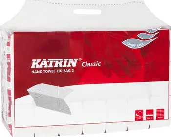 Ručníky papírové skládané KATRIN 61694 Z-Z Classic 2-vrstvé bílé, 3150 ks Handy Pack