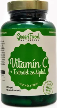 Green Food nutrition Vitamín C + extrakt z šípků 60 cps.