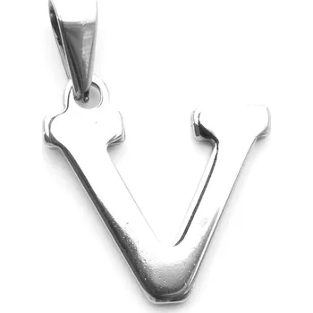 Přívěsek Přívěsek písmeno V z chirurgické oceli S744015