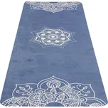 Jóga podložka z přírodní gumy 4 mm VZOR H modrá YATE