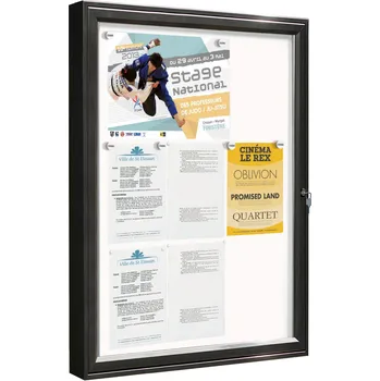 Kancelářský nábytek Vitincom Exteriérová vitrína Classic - v.105x75 cm Barva: stříbrná, Vitráž: odolné plexisklo