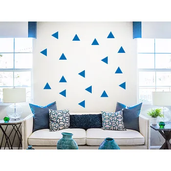 Samolepící dekorace Sada 50 trojúhelníků samolepky na zeď 50 ks 12x10 cm
