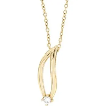 Přívěsek Zlatnictví U Kostela Zlatý přívěsek kapička se zirkonem 719 382945994